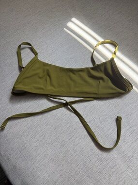 Abysse Palm Green Ribbed Bikini Top - Women's Swim
